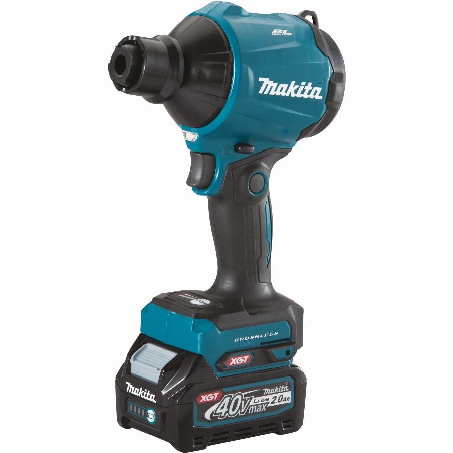 Souffleur à poussière sans fil 40V max XGT MAKITA avec 1 batterie 40v 2.0Ah chargeur sac AS001GA101