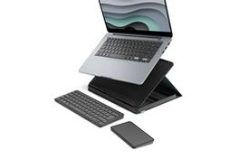 CLAVIER LOGITECH CASA POP UP DESK GRAPHITE, SUPPORT, CLAVIER SANS FIL, PAVÉ TACTILE