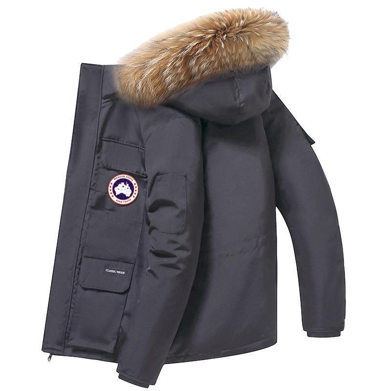 Doudoune Homme Casual À Capuche Veste Blouson Homme Hiver Luxe Marque Encapuchonné Parka Xhm522