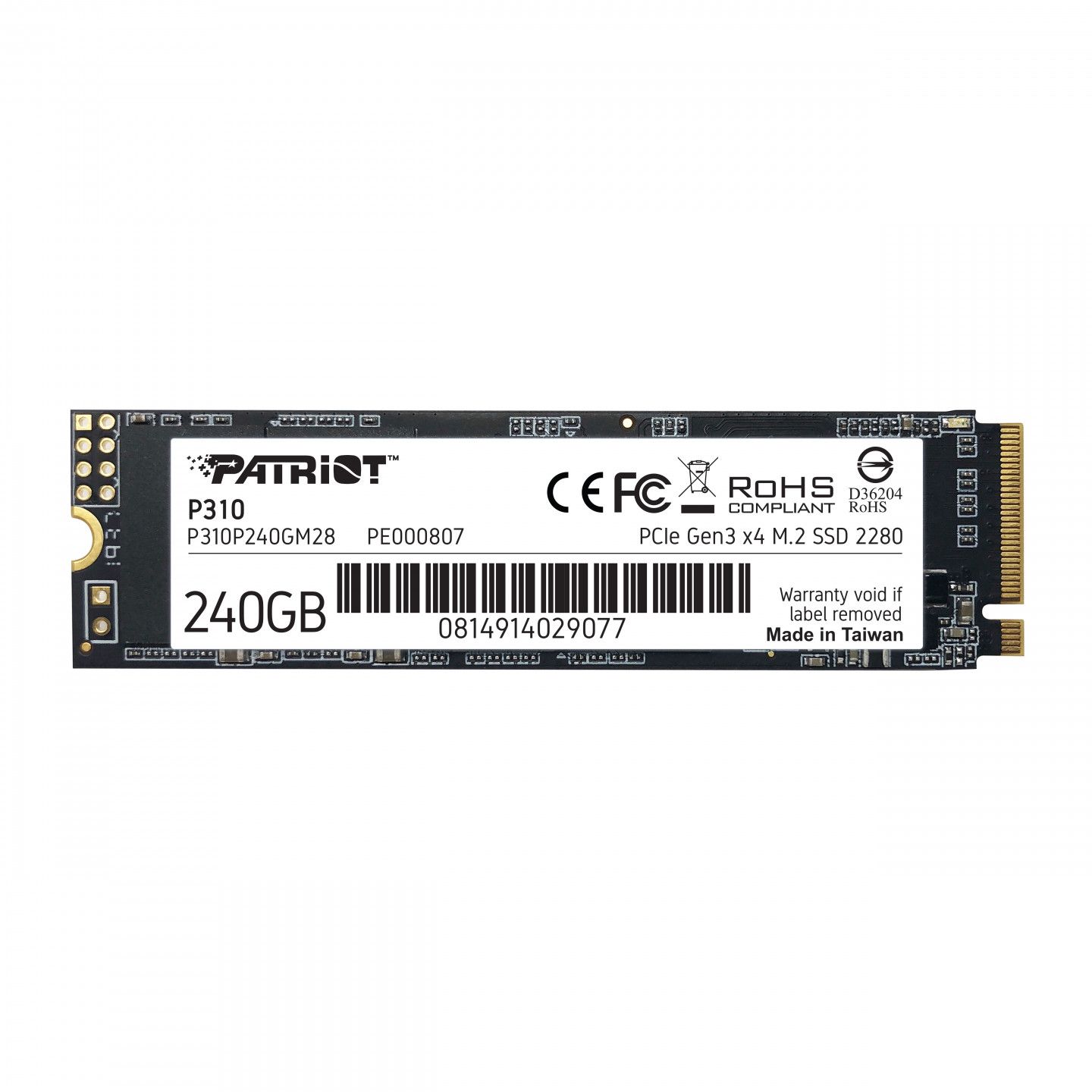 Patriot Memory P310 240 Go .2 PCI Express 3.0 NVMe Neuf - vue 4