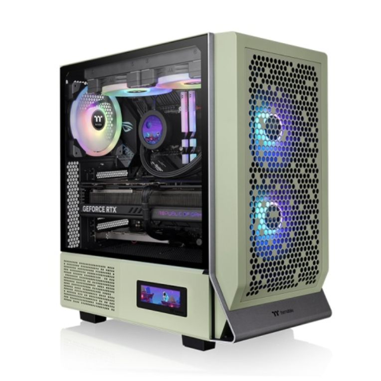 Thermaltake Ceres 300 TG ARGB Tempered Glass - Boîtier moyen tour - Vert clair - RGB - Fenêtre