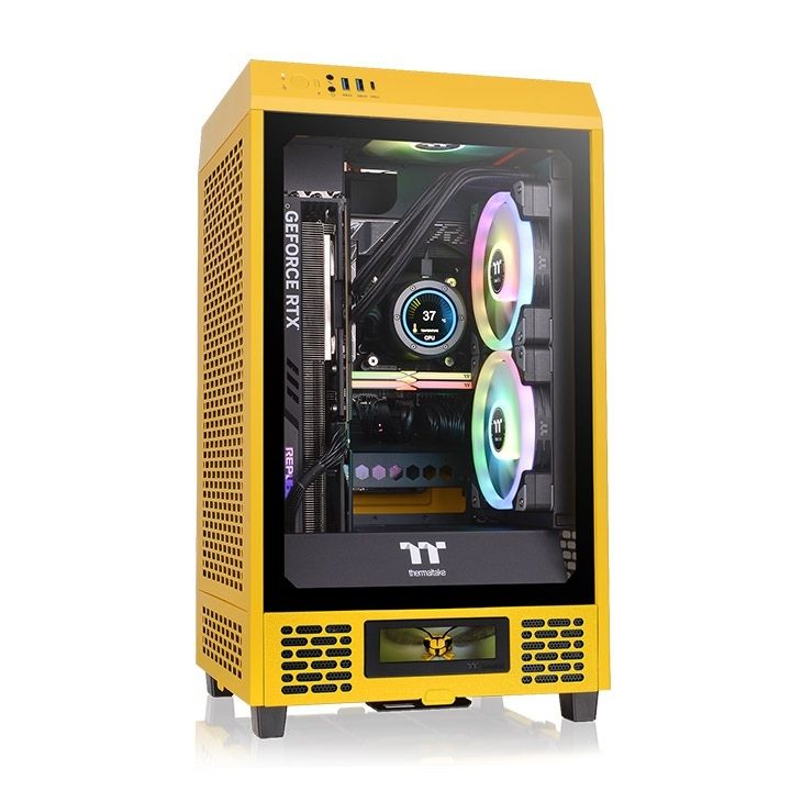 Thermaltake CA 1X9 00S4WN 00 unité centrale Mini Tower Jaune Neuf - vue 4
