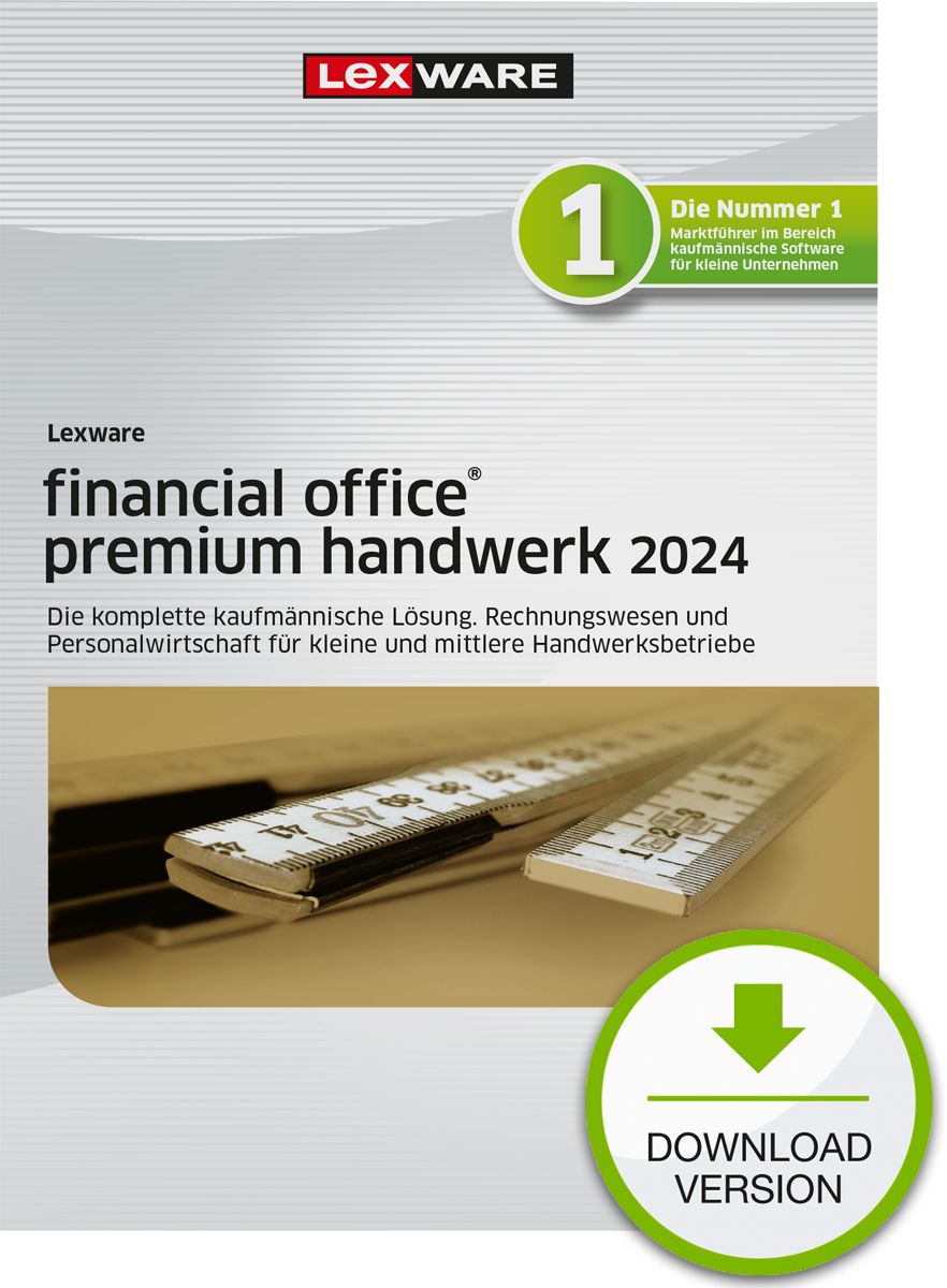 Lexware Financial Office Premium Handwerk 2024 Comptabilité 1 Licence