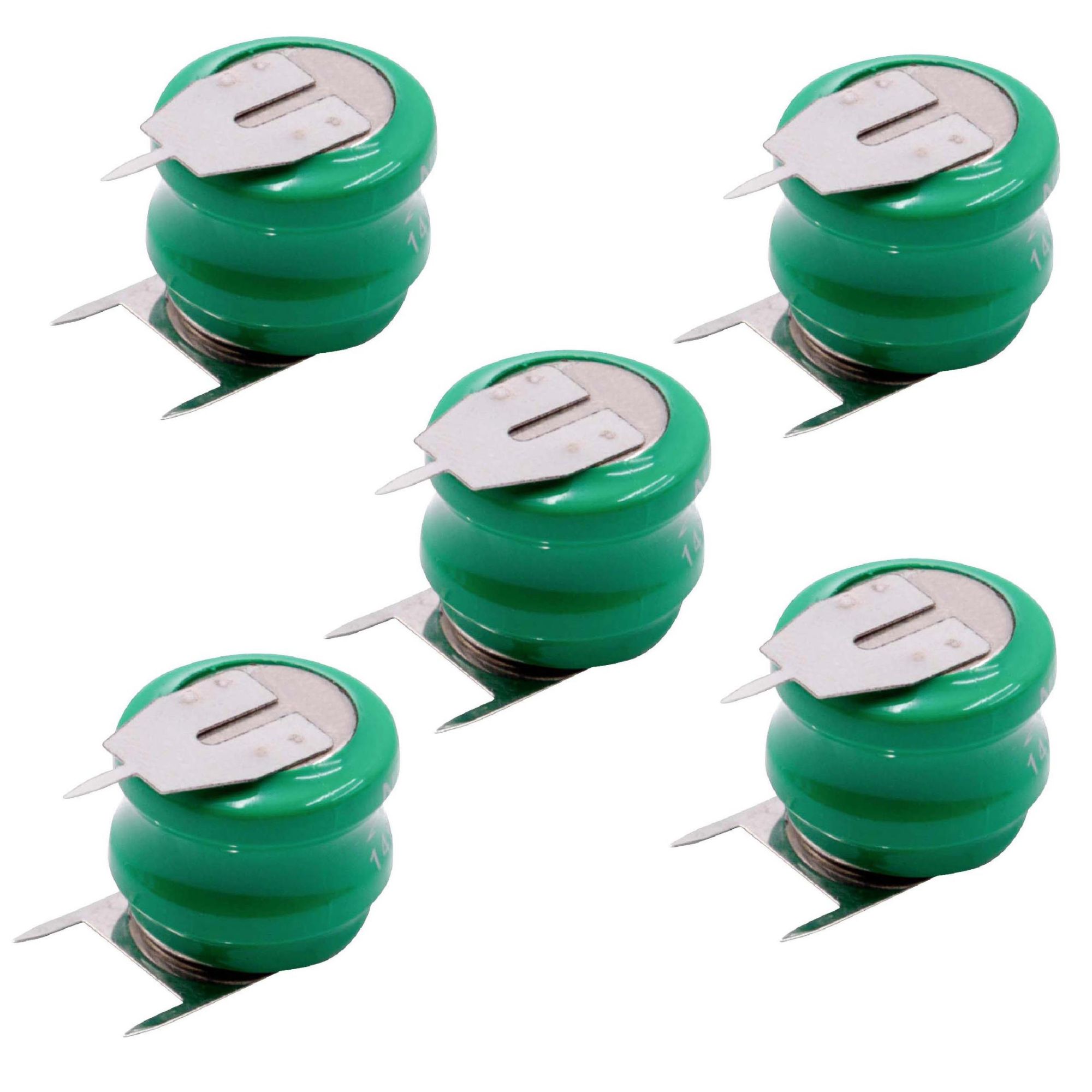 vhbw 5x NiMH pile bouton de remplacement pour type V80H 3 épingles 80mAh 2,4V convient pour les batteries de modélisme etc.