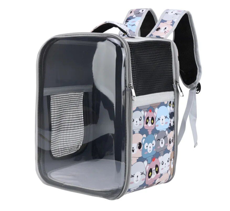 Sac À Dos Transparent Pour Animaux De Compagnie,Sacoche D'extérieur Portable Pour Chats,Sac De Voyage Avec Fenêtre Transparente,Fournitures Pour Animaux De Compagnie - Type Cartoon Pattern