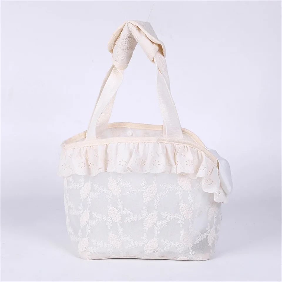 Sac À Provisions En Maille De Dentelle À Double Couche Pour Chat,Sac De Sortie Portable,Respirant Et Lavable,Perfectionné,Petit Chien,Version Coréenne - Type [Out5011]-1-L