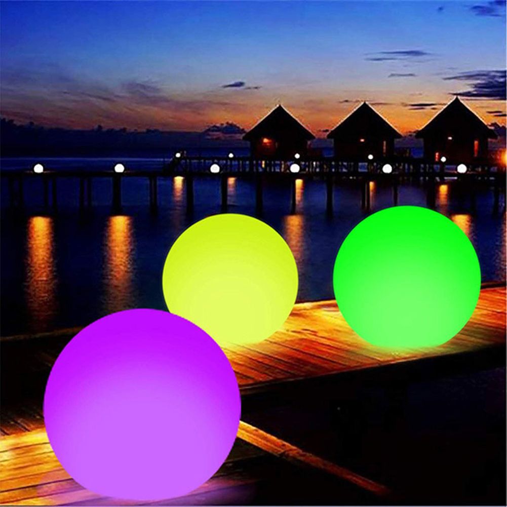 Ballon de plage lumineux à LED pour piscine, 40cm, 13 couleurs, lumineux, gonflable, pour l'été