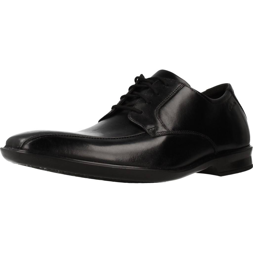 Clarks Bensley Run Black Leather Colour Noir - 43