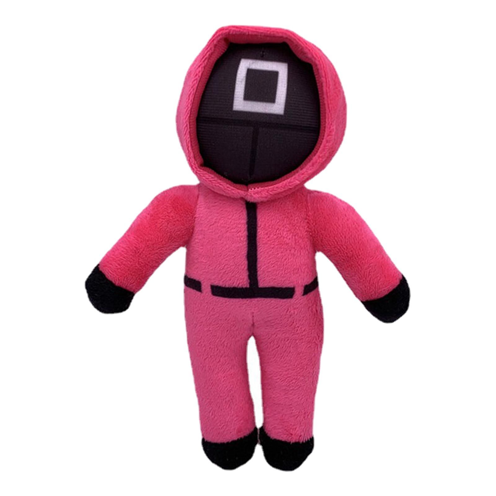  - Velocitye Calmar Jeu Peluche Jouet Coréen Drôle Dessin Animé Peluche Jouet Enfants Cadeaux Rose Carré Rose