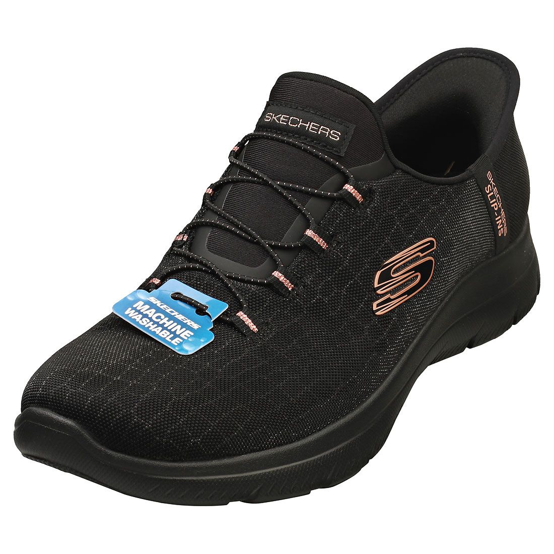 Skechers Slip-Ins Summits Vegan - Baskets Femme Noir Or