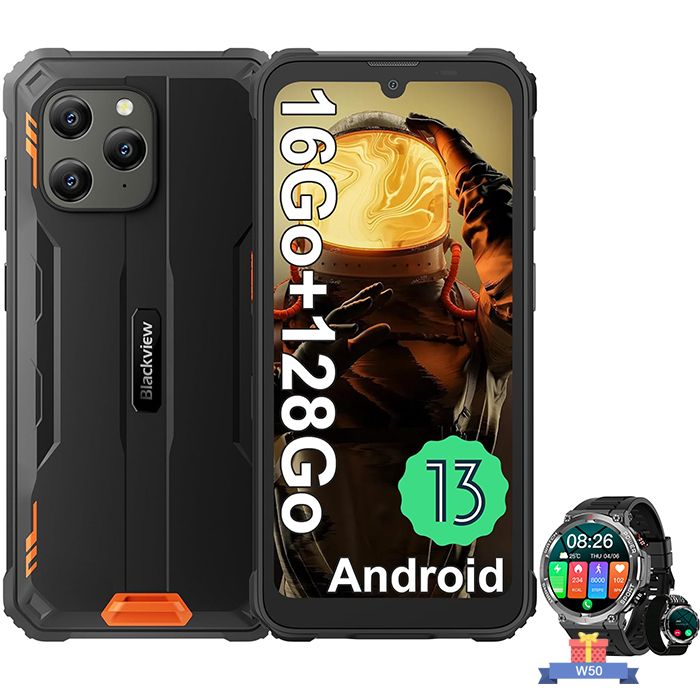 Blackview BV5300 Plus Téléphone Portable Incassable Android 13 6 1 6580mAh avec Blackview W50 - vue 2