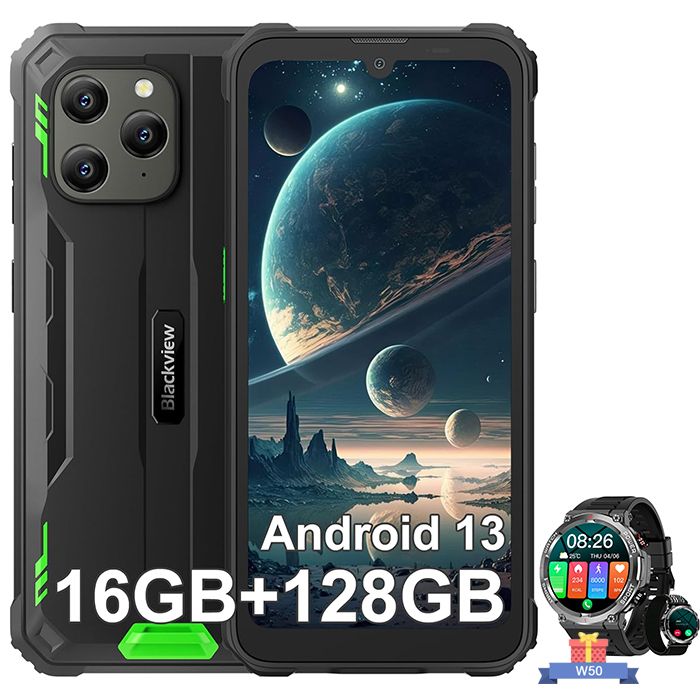 Blackview BV5300 Plus Téléphone Portable Incassable Android 13 6 1 6580mAh avec Blackview W50
