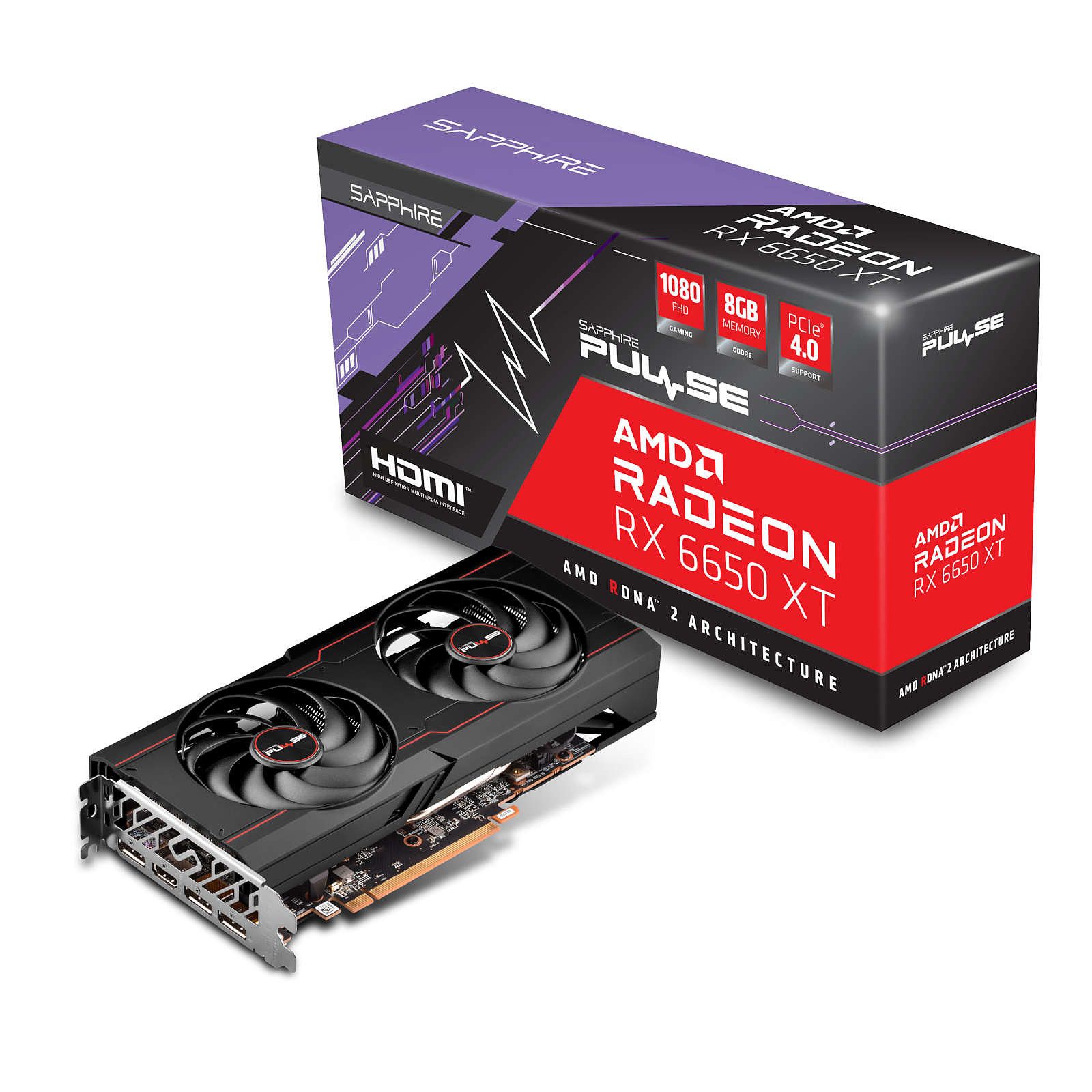 Sapphire PULSE AMD Radeon RX 6650 XT 8 Go GDDR6 Neuf