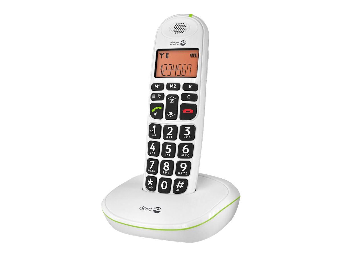 DORO PhoneEasy 100w - Téléphone sans fil avec ID d'appelant - DECT\\GAP - blanc