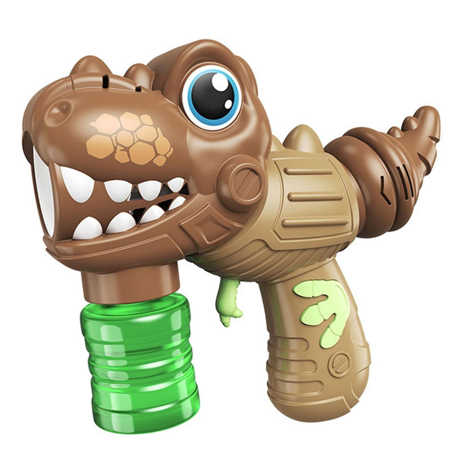  - Velocitye Dinosaures Mignons Pistolet À Bulles Bubble Maker Solutions À Bulles Party Favors Jouet De Bain Jouet À Bulles Pour Activité Jouet Jouet De Plage Brun