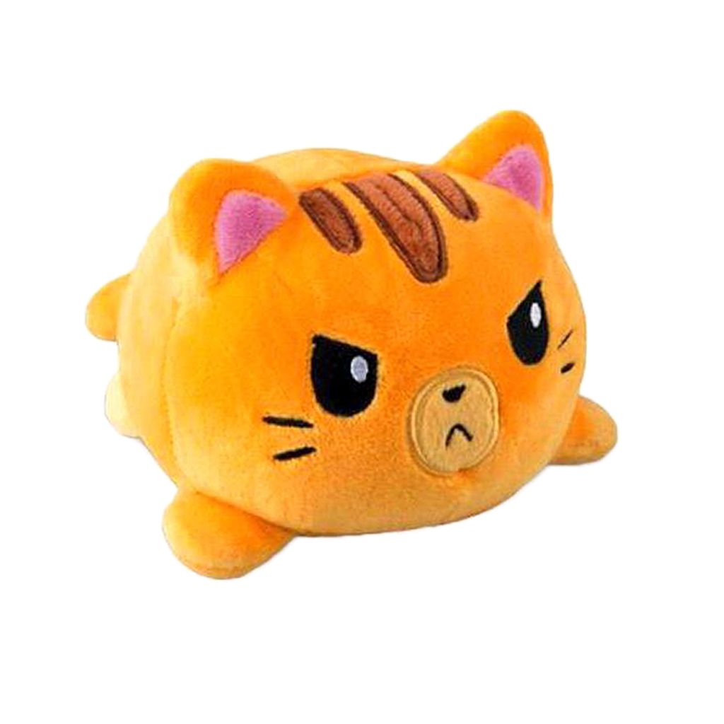  - Flameer Peluche Réversible Chat En Peluche Cadeaux D'anniversaire Poupée Animaux En Peluche Pour Enfant Fille Orange