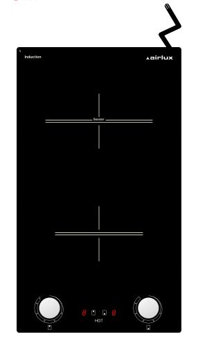 Airlux ATI320MC DOMINO INDUCTION MANETTES CUT OFF 30 CM