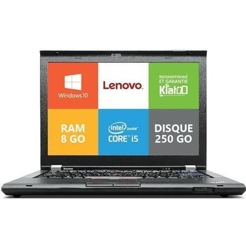 Ordinateur Portable Lenovo Thinkpad T420 Core i5 8Go Ram 250Go Disque Dur,Windows10, PC Portable Reconditionné