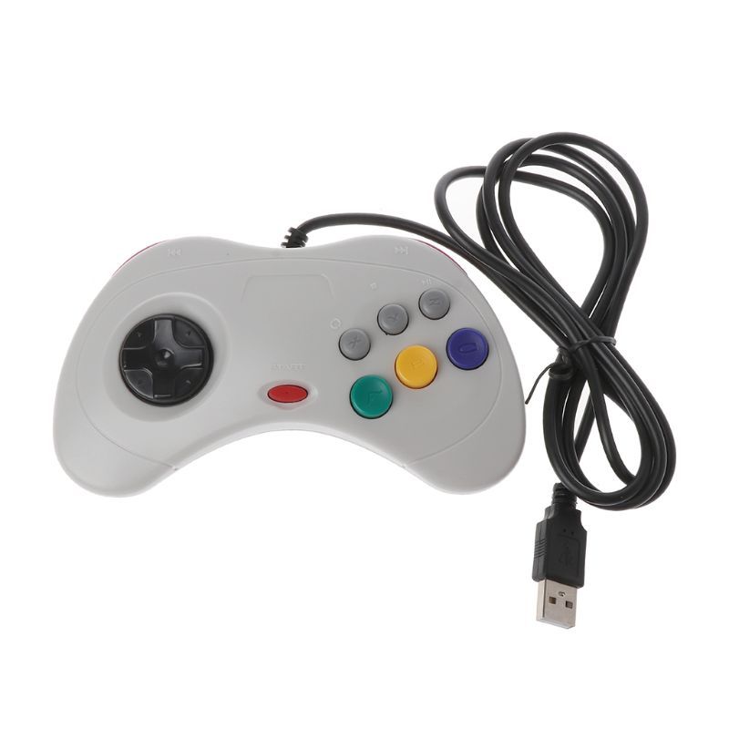 Manette De Jeu Usb Classique Filaire Pour Sega Saturn Pc