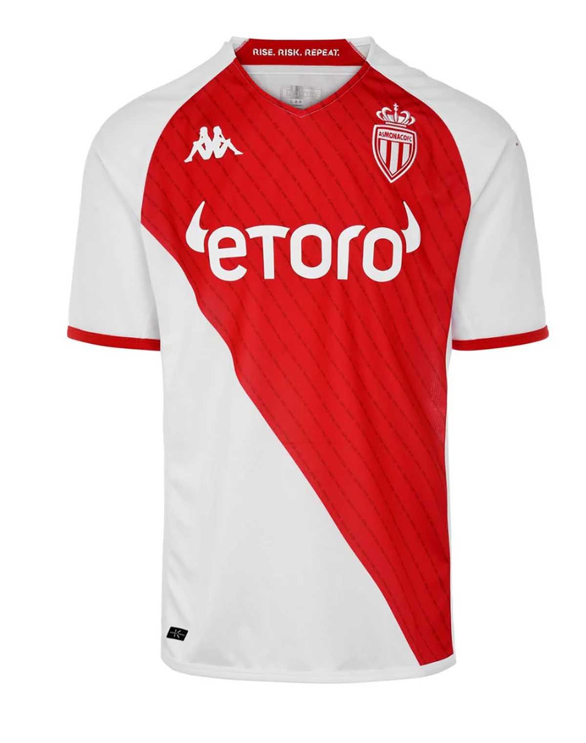 maillot kappa kombat domicile as monaco officiel football - L