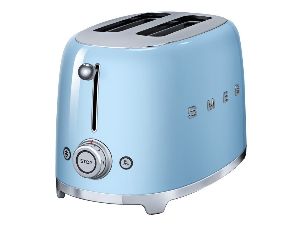 Smeg 50's Style TSF01PBEU - Grille-pain - 2 tranche - 2 Emplacements - bleu azur