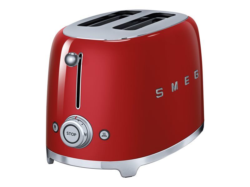 Smeg 50's Style TSF01RDEU - Grille-pain - 2 tranche - 2 Emplacements - rouge