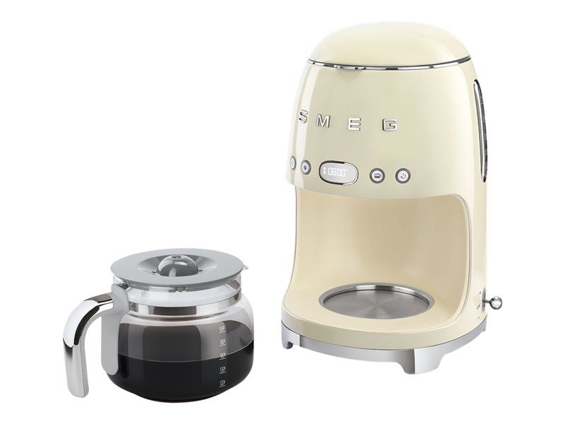 Smeg 50's Style DCF02CREU - Cafetière - 10 tasses - crème