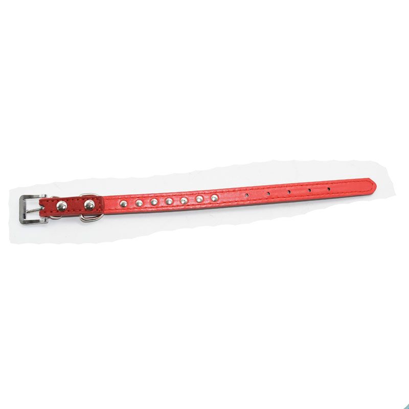 Collierrouge-S--Collier En Cuir Et Velours Coréen Pour Chien, 11 Couleurs, Pour Petit Et Moyen Gabarit, Avec Strass, Collier Pour Ch