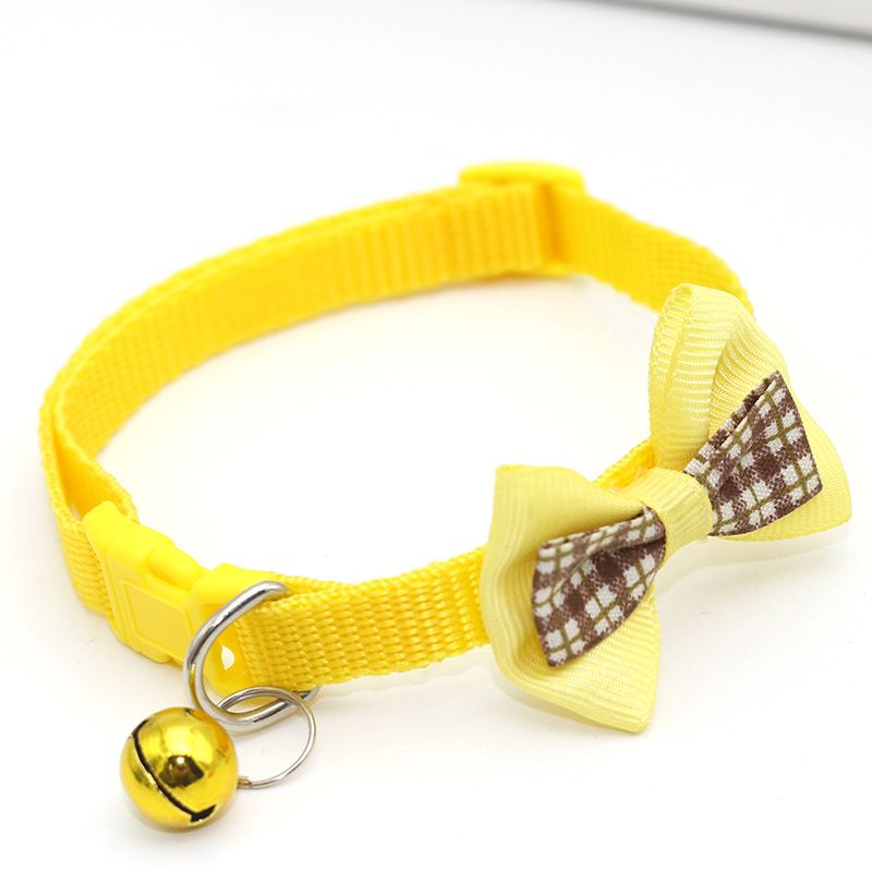 Collieryellow--N¿Ud Papillon Réglable Pour Chiens, Beau Collier Avec Un Cadeau De Noël Pour Chiots Et Chats. Accessoires Pour Animau