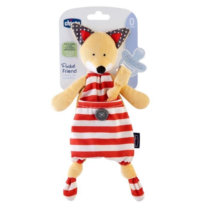 Chicco Doudou Attache Sucette Pocket Friend Renard
