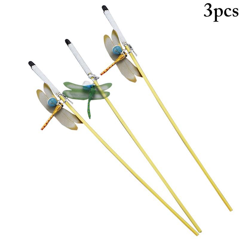 Jouet, 9--Jouets En Bois Avec Mini Cloche Pour Chat, 3 Pièces, Baguette En Plumes, Attrape Chat, Bâton Interactif, Jouet Avec Mini Cl