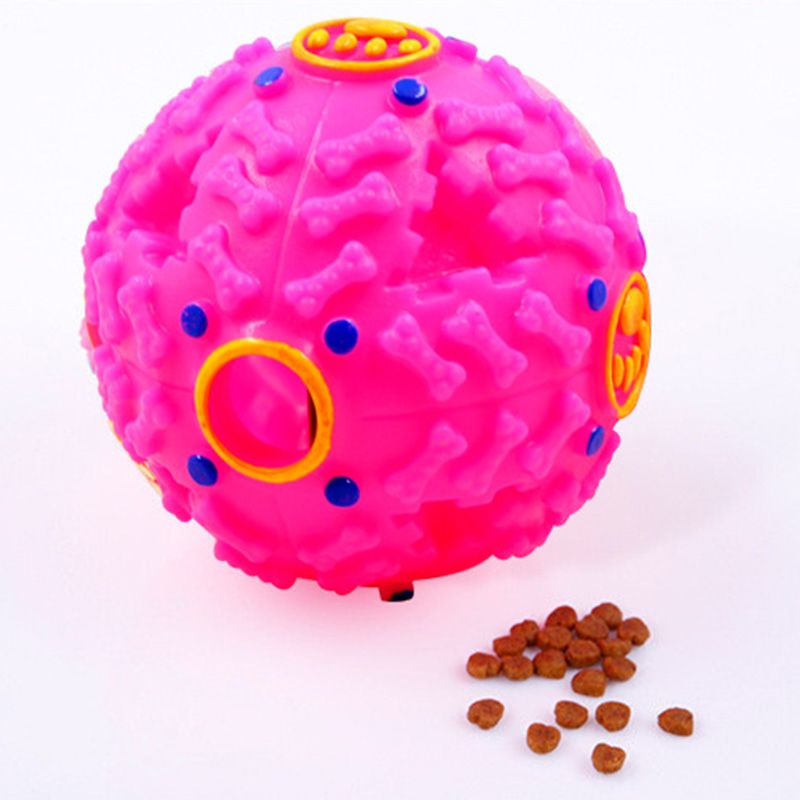 Jouet, Pink-M-Diameter 9.5cm--Boule De Nourriture Pour Chien, Couineur, Grand Gabarit, Puzzle, Jouets'entraînement, Bouledogue França