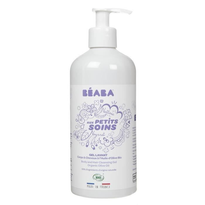 Beaba - Gel Lavant Corps & Cheveux À L'huile D'olive Bio 500ml - Beaba