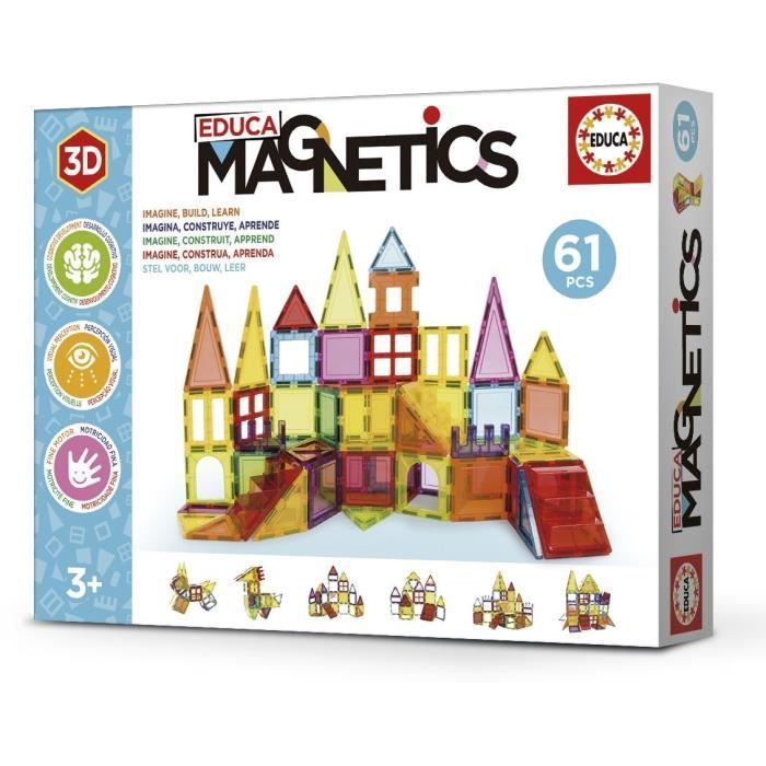 Jeu De Construction Magnétique Educa Educa Magnetics 61 Pcs