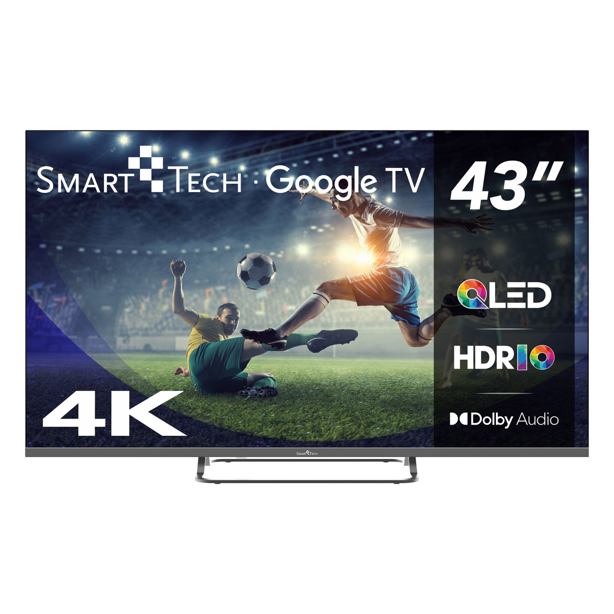 Smart Tech 43QG02V 43 TV QLED 4K UHD 109 cm Google TV 4xHDMI 2xUSB Dolby Vision Dolby Atmos