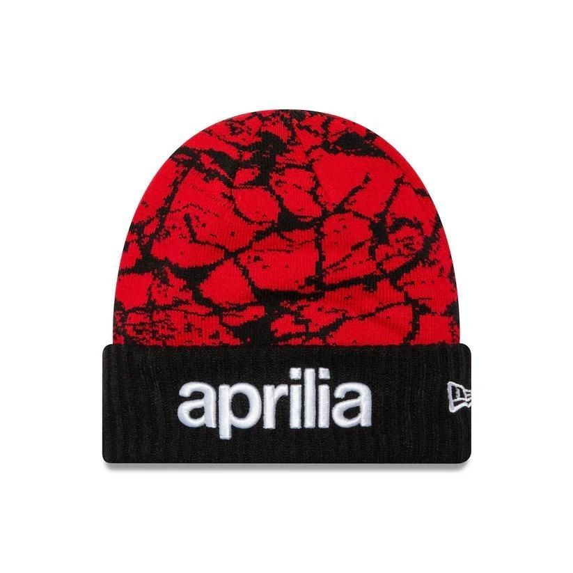 Bonnet Aprilia Crackle Cuff Taille Unique Rouge Noir