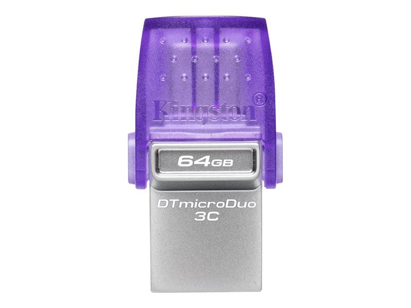 Kingston DataTraveler microDuo 3C - Clé USB - 64 Go - USB 3.2 Gen 1 / USB-C