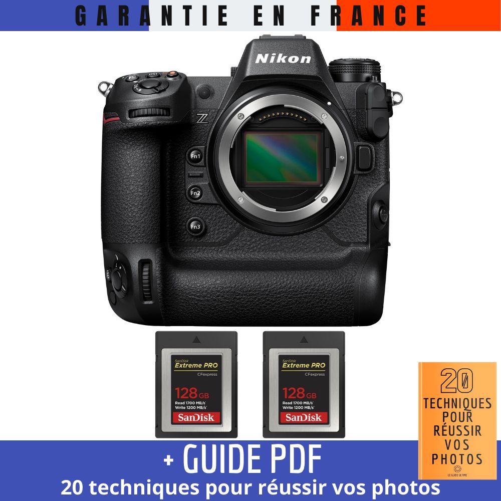 Nikon Z9 + 2 SanDisk Extreme PRO CFexpress Type B + Guide PDF 20 TECHNIQUES POUR RÉUSSIR VOS PHOTOS - vue 3