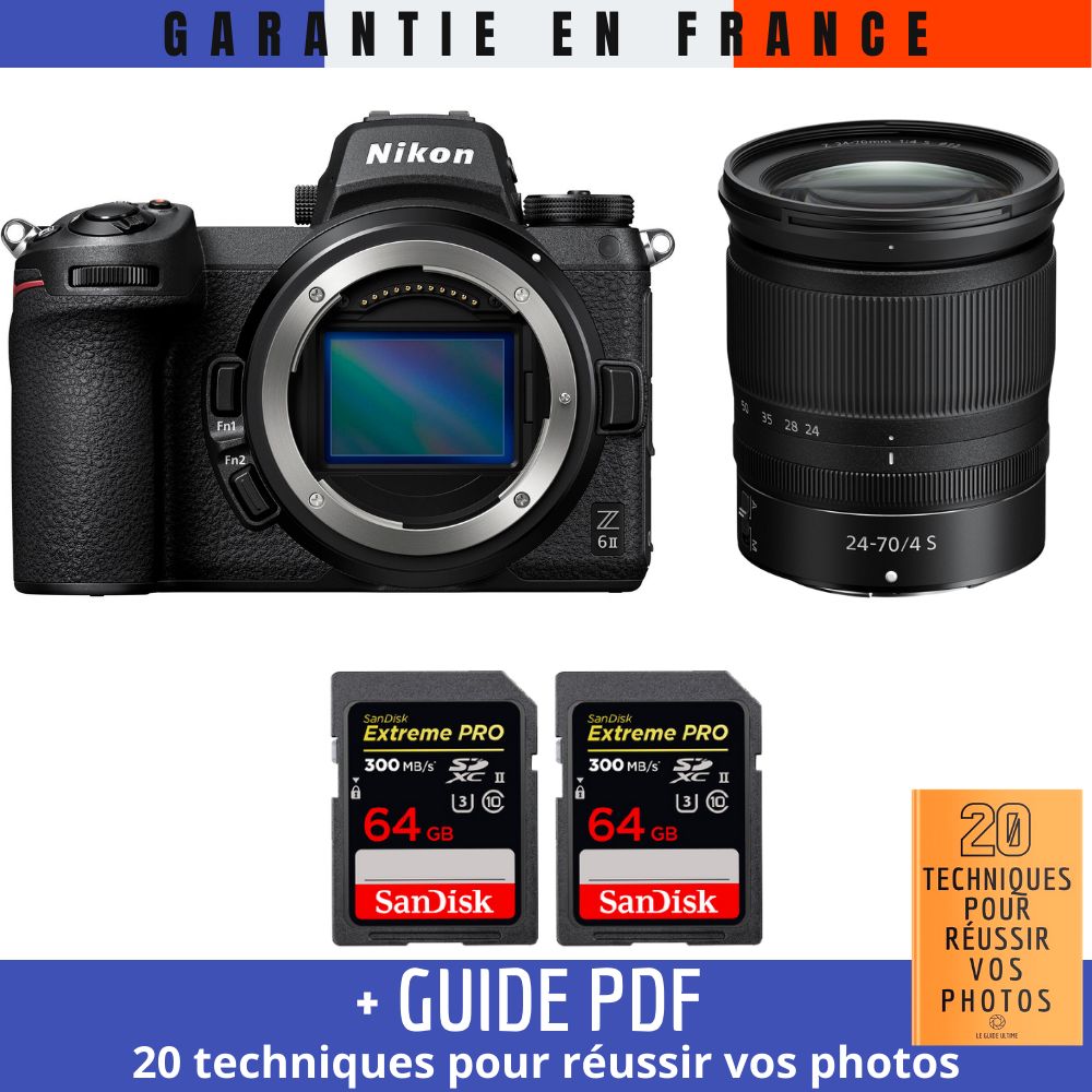 Nikon Z6 II + Z 24 70mm f4 + 2 SanDisk Extreme PRO UHS II SDXC 300 MB/ + Guide PDF 20 TECHNIQUES POUR RÉUSSIR VOS PHOTOS - vue 3