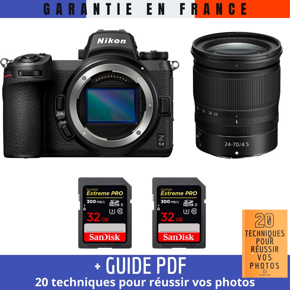 Nikon Z6 II + Z 24 70mm f4 + 2 SanDisk Extreme PRO UHS II SDXC 300 MB/ + Guide PDF 20 TECHNIQUES POUR RÉUSSIR VOS PHOTOS - vue 2