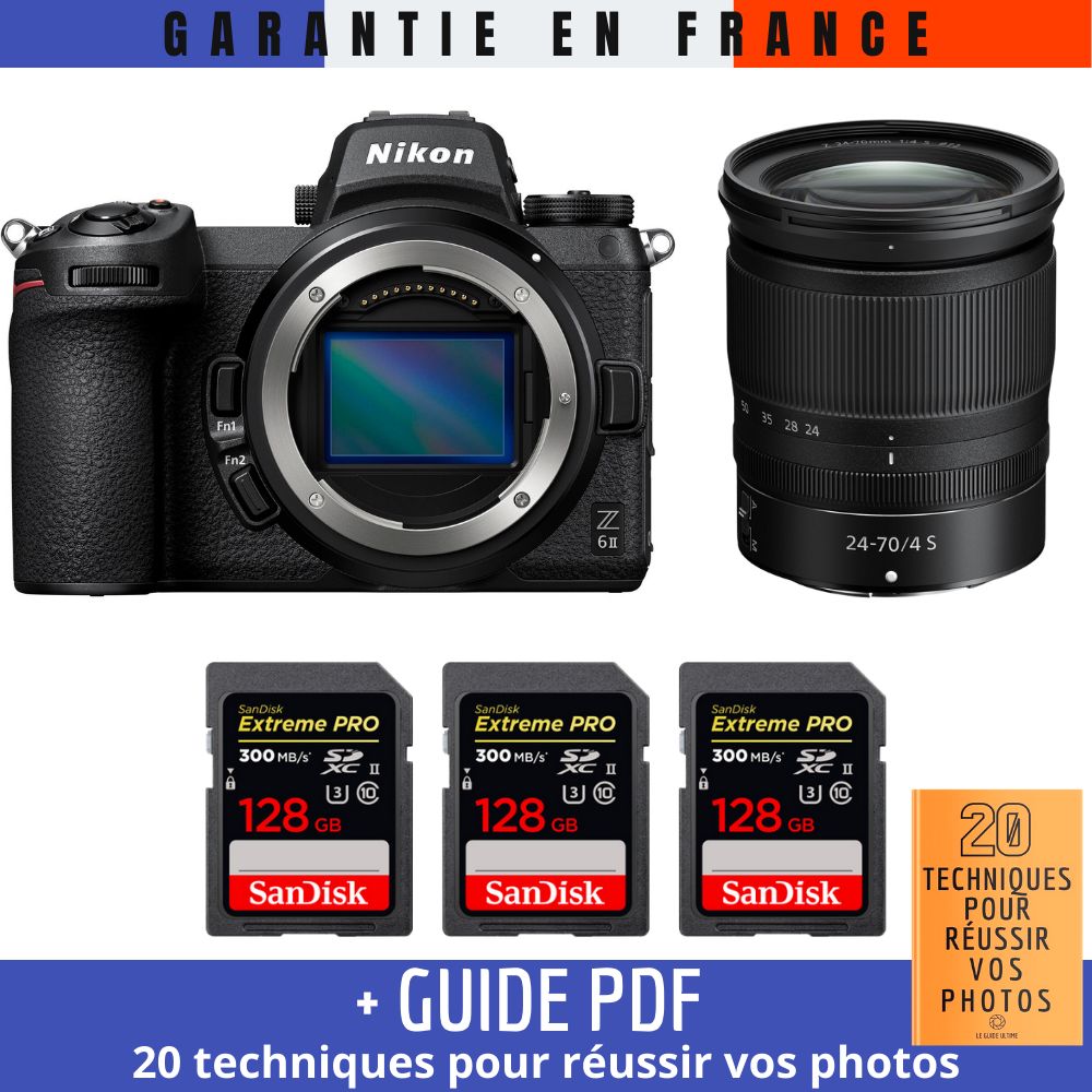 Nikon Z6 II + Z 24 70mm f4 + 3 SanDisk Extreme PRO UHS II SDXC 300 MB/ + Guide PDF 20 TECHNIQUES POUR RÉUSSIR VOS PHOTOS - vue 2