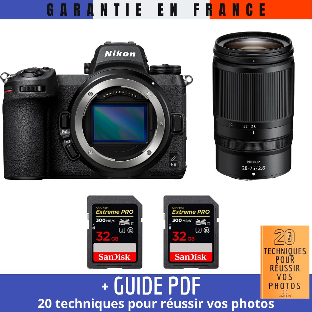 Nikon Z6 II + Z 28 75mm f2.8 + 2 SanDisk Extreme PRO UHS II SDXC 300 MB/ + Guide PDF 20 TECHNIQUES POUR RÉUSSIR VOS PHOTOS - vue 2