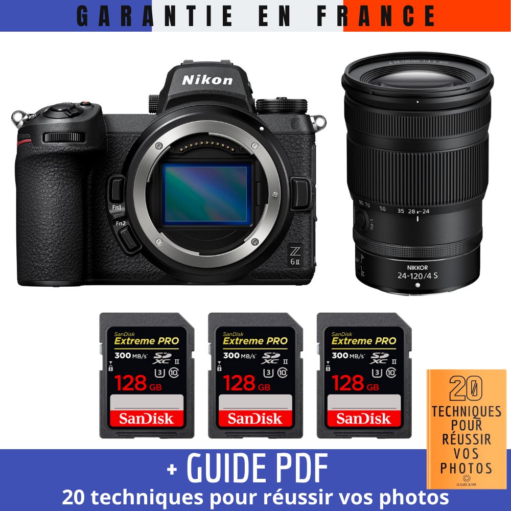Nikon Z6 II + Z 24 120mm f4 + 3 SanDisk Extreme PRO UHS II SDXC 300 MB/ + Guide PDF 20 TECHNIQUES POUR RÉUSSIR VOS PHOTOS - vue 3