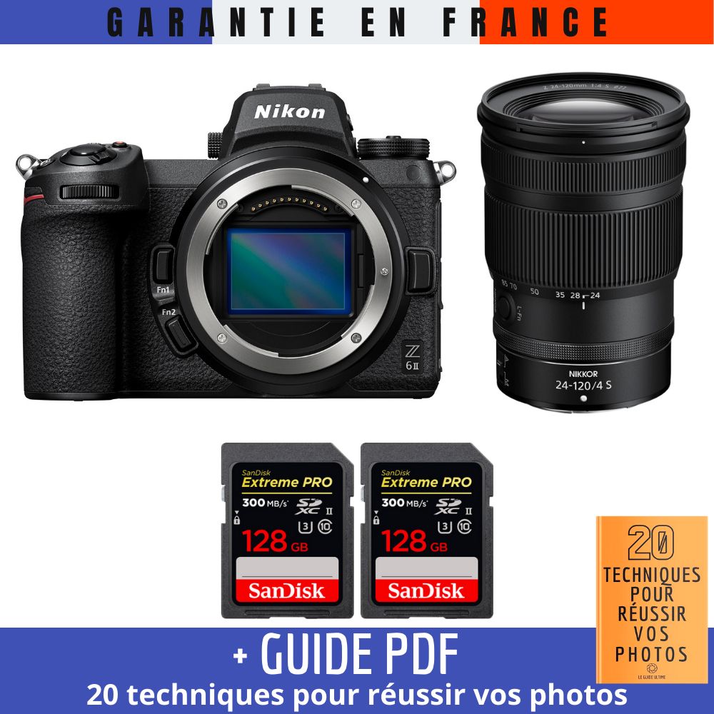 Nikon Z6 II + Z 24 120mm f4 + 2 SanDisk Extreme PRO UHS II SDXC 300 MB/ + Guide PDF 20 TECHNIQUES POUR RÉUSSIR VOS PHOTOS - vue 2