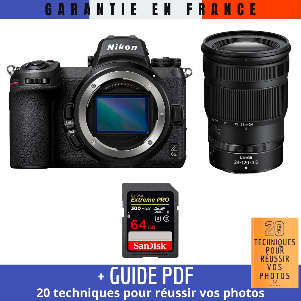 Nikon Z6 II + Z 24 120mm f4 + 1 SanDisk Extreme PRO UHS II SDXC 300 MB/ + Guide PDF 20 TECHNIQUES POUR RÉUSSIR VOS PHOTOS