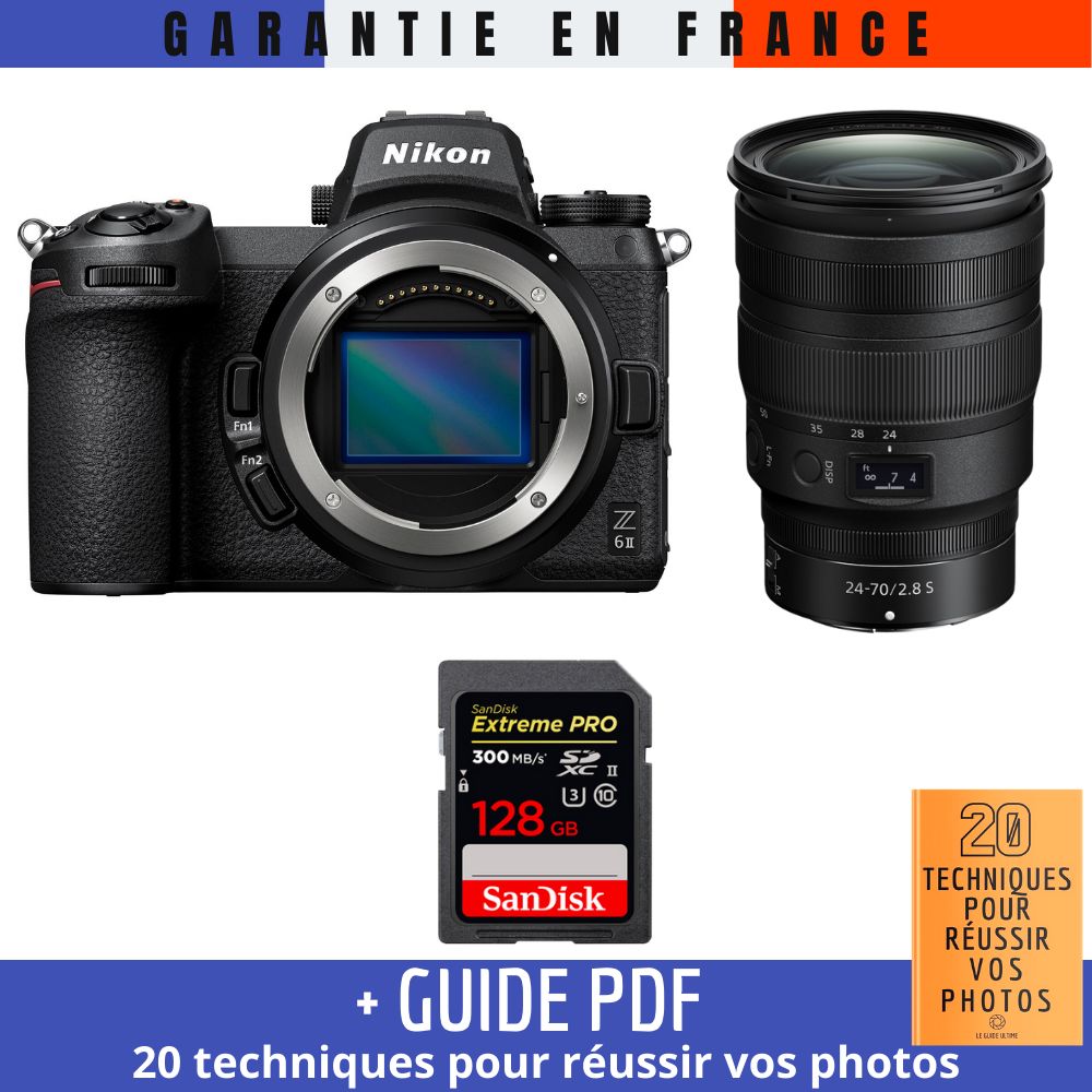 Nikon Z6 II + Z 24 70mm f2.8 + 1 SanDisk Extreme PRO UHS II SDXC 300 MB/ + Guide PDF 20 TECHNIQUES POUR RÉUSSIR VOS PHOTOS - vue 2