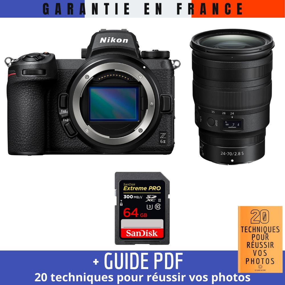 Nikon Z6 II + Z 24 70mm f2.8 + 1 SanDisk Extreme PRO UHS II SDXC 300 MB/ + Guide PDF 20 TECHNIQUES POUR RÉUSSIR VOS PHOTOS - vue 3