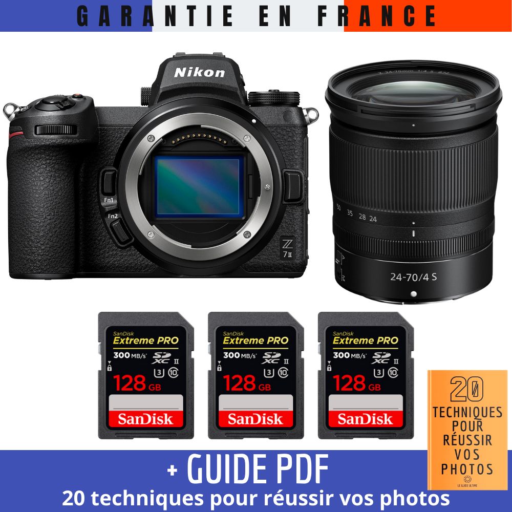 Nikon Z7 II + Z 24 70mm f4 + 3 SanDisk Extreme PRO UHS II SDXC 300 MB/ + Guide PDF 20 TECHNIQUES POUR RÉUSSIR VOS PHOTOS - vue 3