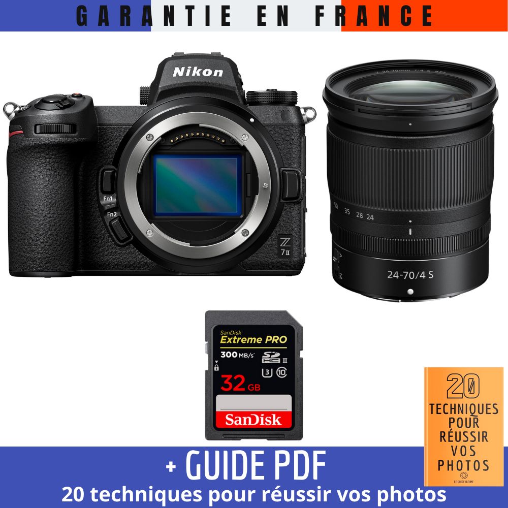 Nikon Z7 II + Z 24 70mm f4 + 1 SanDisk Extreme PRO UHS II SDXC 300 MB/ + Guide PDF 20 TECHNIQUES POUR RÉUSSIR VOS PHOTOS