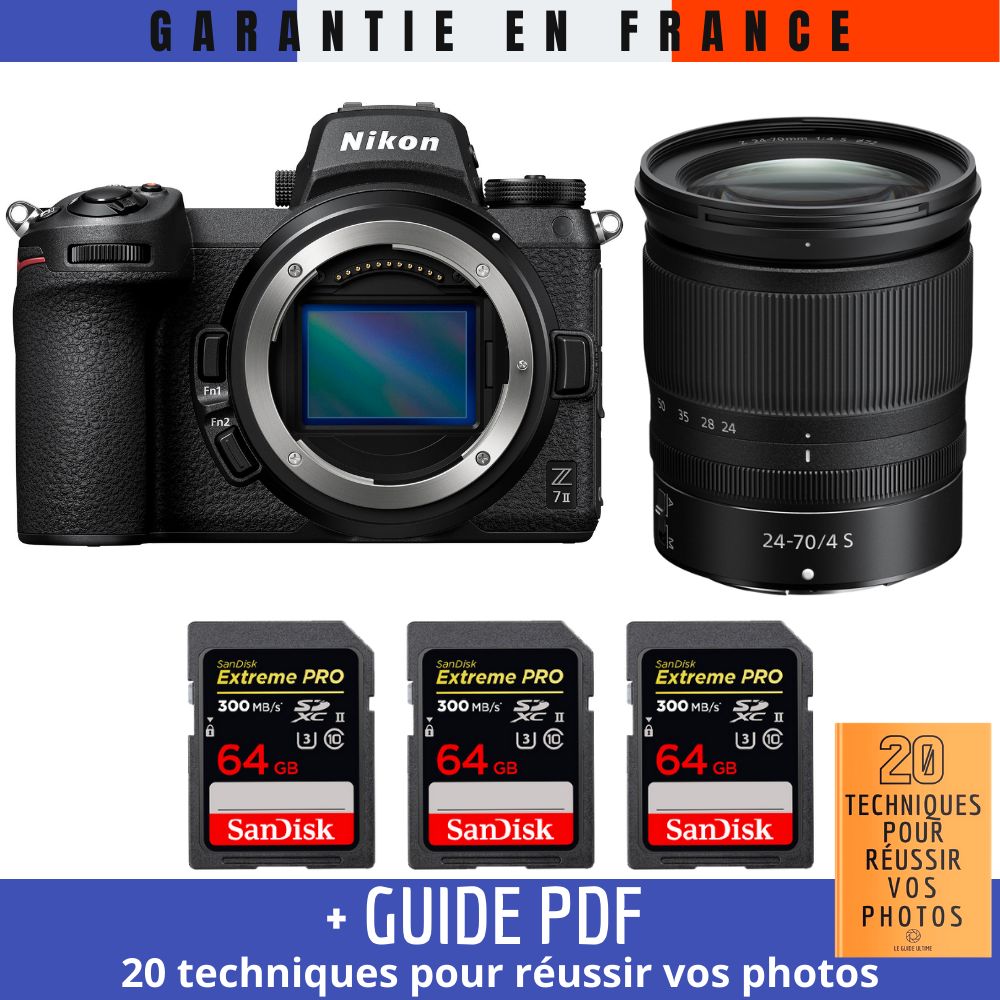 Nikon Z7 II + Z 24 70mm f4 + 3 SanDisk Extreme PRO UHS II SDXC 300 MB/ + Guide PDF 20 TECHNIQUES POUR RÉUSSIR VOS PHOTOS - vue 2